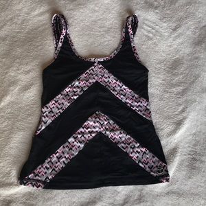 Trina Turk Black Pink Workout Tank
